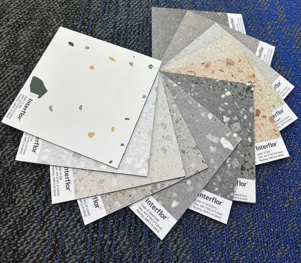 Sàn nhựa vinyl vân terrazzo
